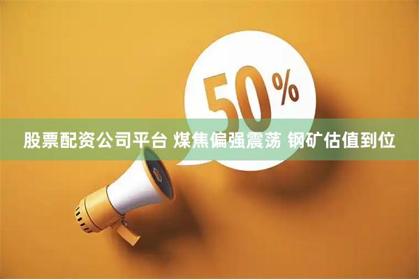 股票配资公司平台 煤焦偏强震荡 钢矿估值到位